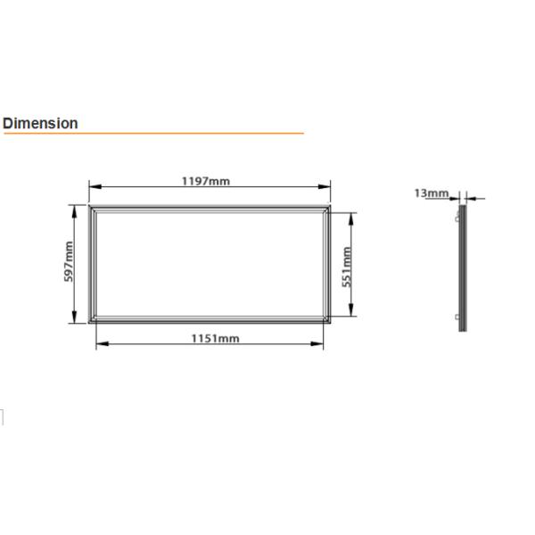 Commercial Led Flat Panel Lights 600 x 600 cm 6000K 3200 Lm 90 lm / watt