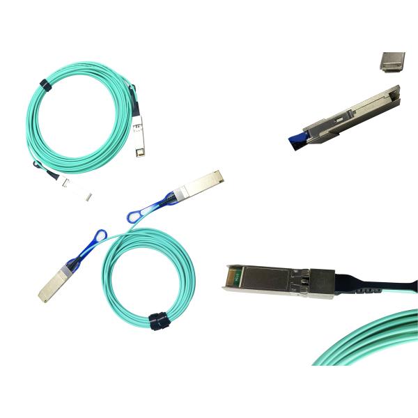 LSZH Duplex Active Optical Cable Fiber Optic Communication Multimode 50/125 OM3 SFP+ AOC