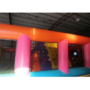 Colourful Iceberg Floating Climbing Wall , Commercial Inflatable Rock Climbing