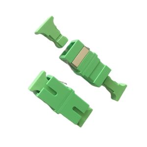 Buy cheap flangeless green SC/APC SM simplex fiber otical adapter product