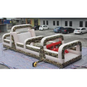 Buy cheap Tarpaulin Inflatable Military Obstacle Course Commercial Bouncer Slide product