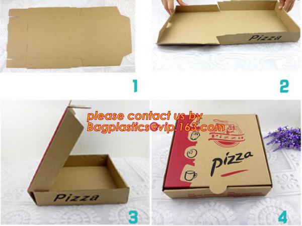 9 Inch Cheap Food Grade Customized Black Corrugated Paperboard Pizza Box,Printed Corrugated Cardboard Paper Pizza Box