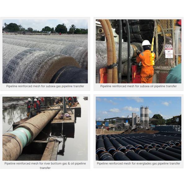 25.4mm X 67mm Hole Size Pipeline Reinforced Welded Wire Mesh For Gas & Oil Pipeline