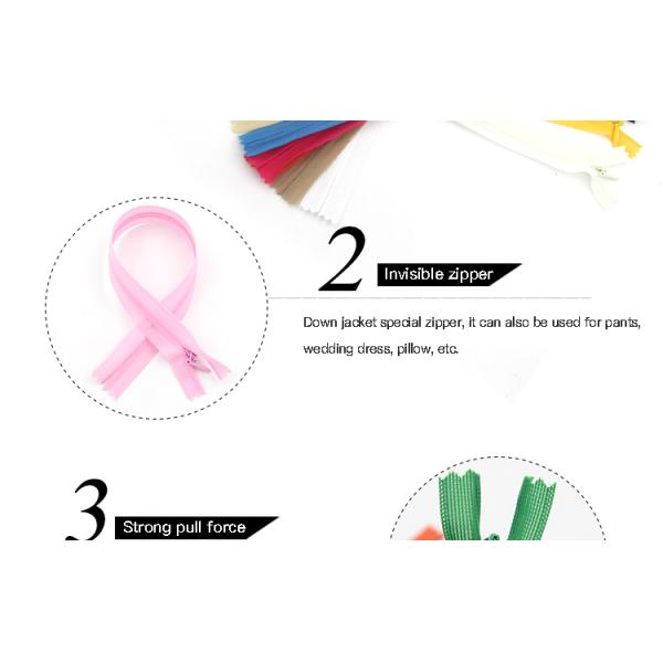 China Zipper Customized zipper with logo Invisible Zip Binder for Pocket Teeth 25CM Invisible Zipper