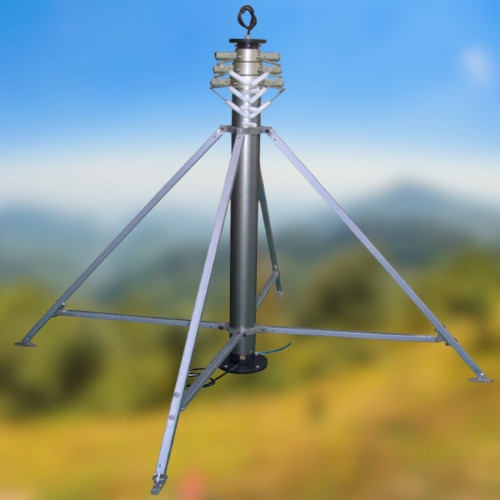 30M Portable Winch Up Aluminum Telescoping Antenna Tower
