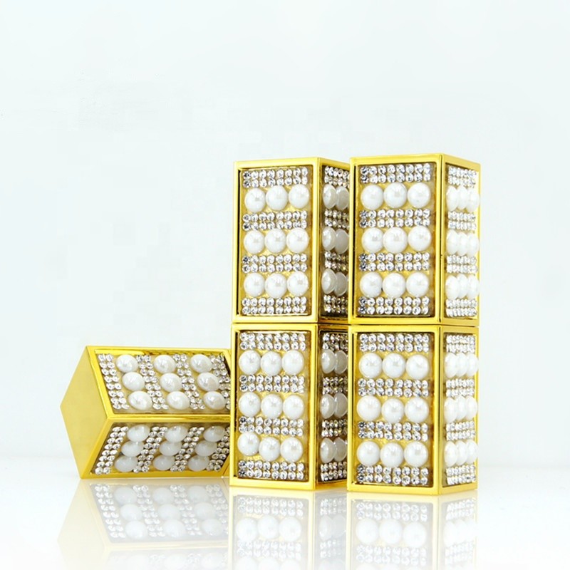 Buy cheap Fashionable Square 12.1mm ABS Personalized Lipstick Tubes With Pearl product