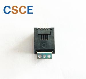 Buy cheap 180 Degree Tab Up Female RJ11 Modular Jack Without Shield Housing 4p4c product