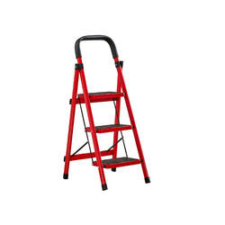 Buy cheap Lightweight 3 Steps Aluminium Ladder Foldable Carbon Steel Red product