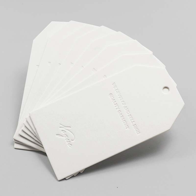 Custom Design Printing Name Logo Paper Clothing Garment Hanging String Paper Hang Tag