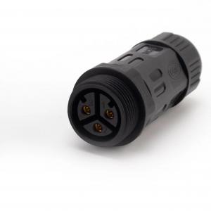 Buy cheap Black DC Waterproof Power Connector M25 Panel Mount Nylon PA66 product