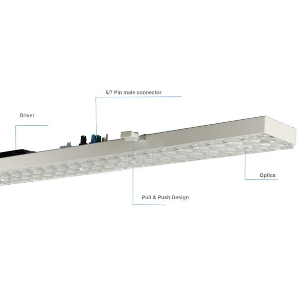 68W DIP Switch Ceiling Recessed LED Linear Light
