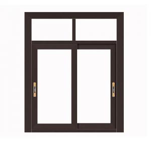 China Two Track Aluminium Sliding Windows With Mosquito Net Heat Insulated Glass on sale