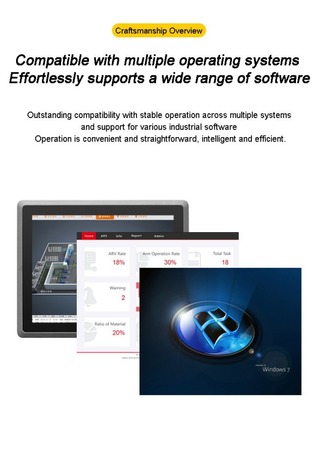 27 Inch Aluminum Case TFT Screen Monitor VGA Waterproof LCD Industrial Embedded Touchscreen