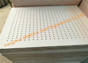 Buy cheap Perforated 8mm Suspended Gypsum Board Ceiling , 9mm Acoustic Gypsum Board Ceiling product