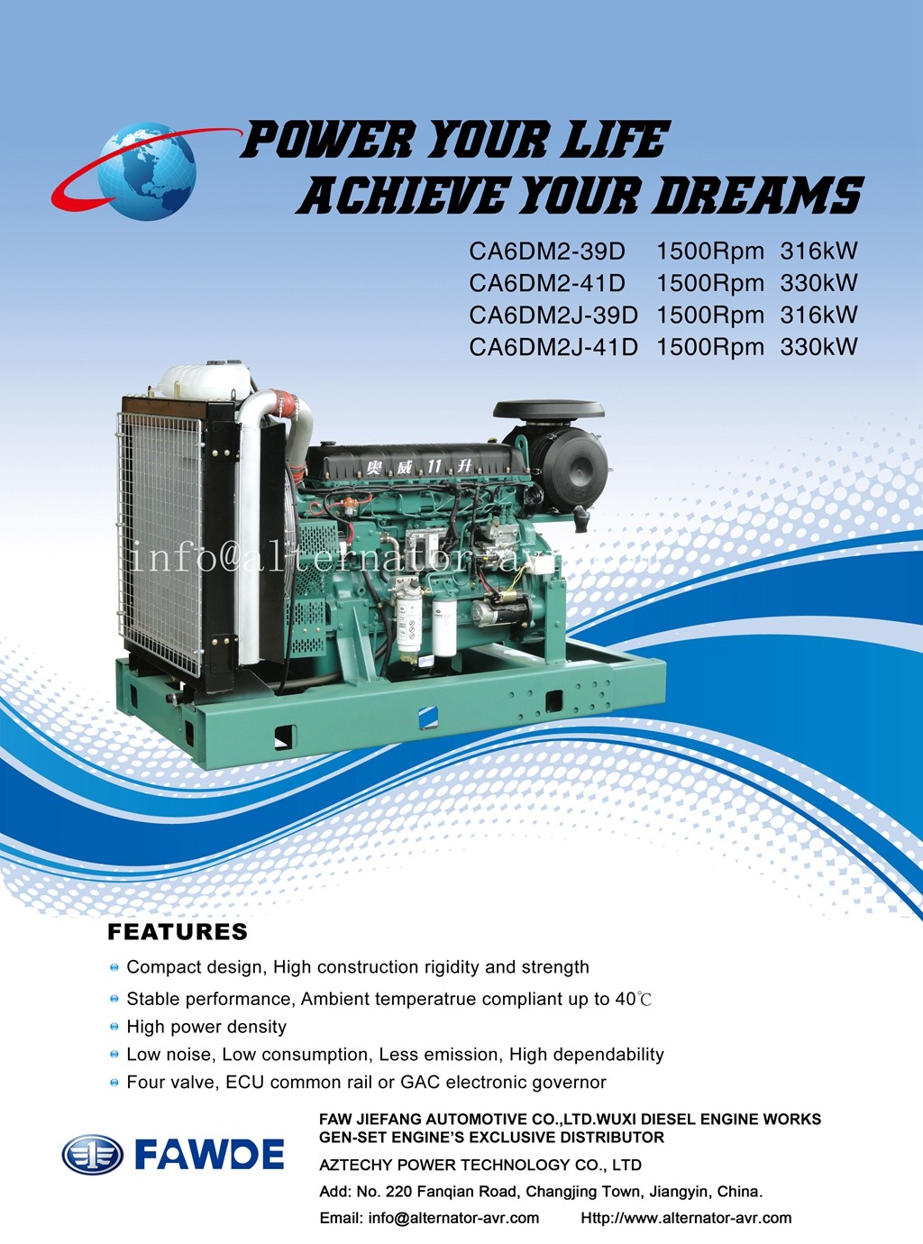 Buy cheap 287KW-330KW 6DM Series of FAW Diesel Engine product