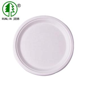 Buy cheap SGS Microwave Safe Disposable Eco Friendly Plates Round Biodegradable Bagasse product
