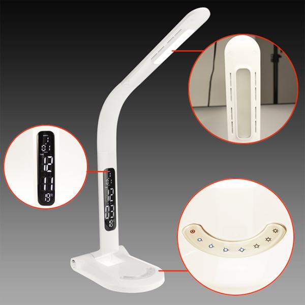 Folding Smart LED Table Lamp 9W Multi - Function With Clock Alarm Calendar