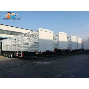 Buy cheap Fence Wall Air Suspension Quadaxles 60T Cargo Semi Trailer product