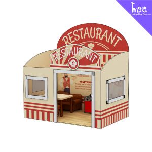 China Mini Town Role Play House Restaurant Indoor Playground Equipment on sale