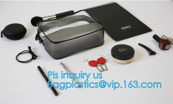 Travel Wash Bag Holder Zipper Pouch Large Hand Bag PVC Makeup Clear Cosmetic Bag, zipper transparent plastic pvc makeup