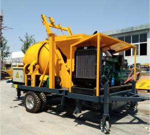 China 40 M3/H Diesel Trailer Concrete Pump Portable With Mixer XDEM on sale