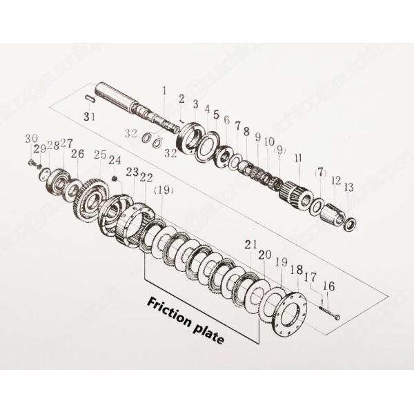 cheap price Transmission Parts clutch forklift friction plate disc Copper-based material for 11037196