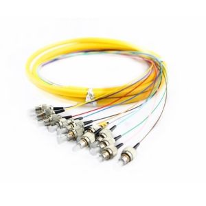 Custom 12 Core Fiber Optical Breakout Pigtail Patch Cord FCPC Connector