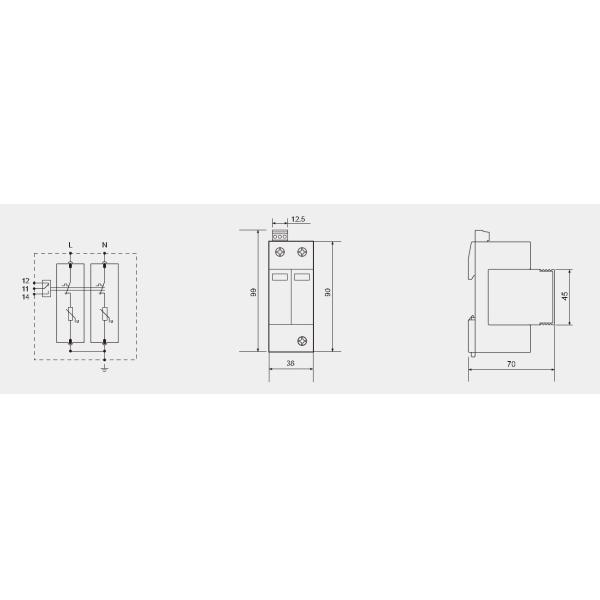 275v 20kA SPD Type 2 Surge Protection Device For Lightning Protection