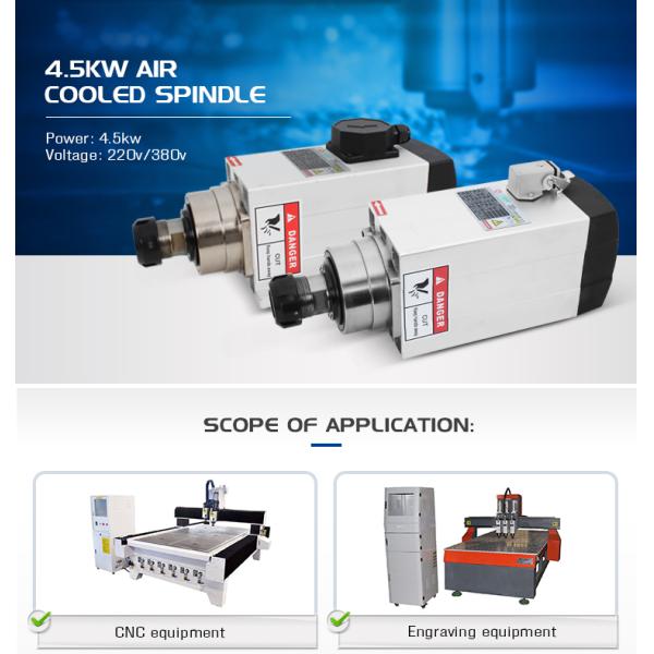 GDZ120*103-4.5kw CNC Spindle 4.5kw Air Cooled Spindle ER32 300HZ with Low Maintenance