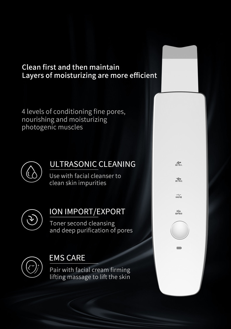 26KHZ Hot Cold Ultrasonic Skin Cleanser Blackhead Removal Home Use