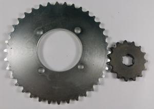 China Strong Steel Front & Rear Motorcycle Chain Sprocket Set 5.8-7.2mm Thickness on sale
