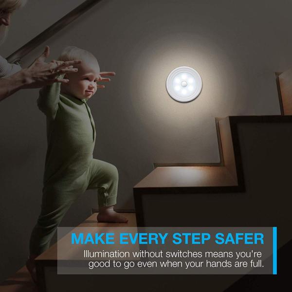 EMC FCC Certified Wardrobe Sensor Lights Battery Operated Pir Lights