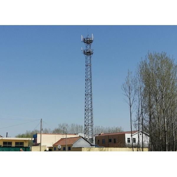 3 Legged Tubular Mobile Communication Tower , Outer Ladder Mobile Tower Antenna