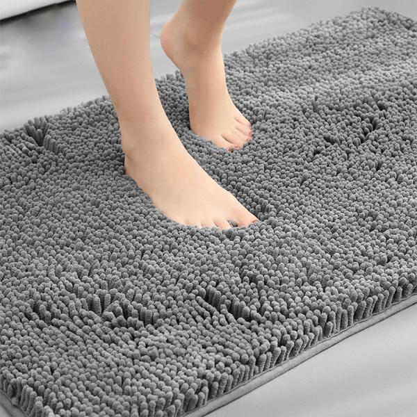 Custom Chenille Bathroom Mat With Any Pattern Rectangular