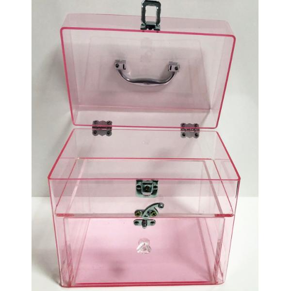 OEM Pink Promotion Display Cosmetic Holder Acrylic Brochure Display