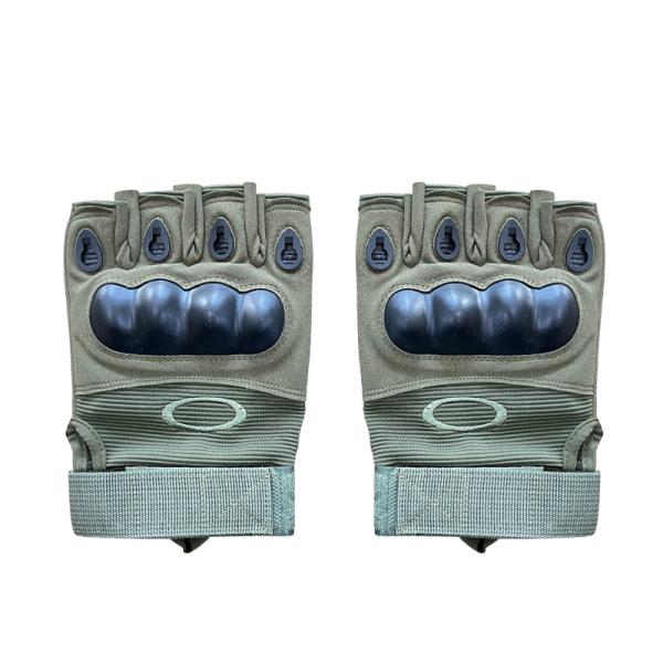 Protection Safety Training Gloves Green Half Finger Customized for Ultimate Protection