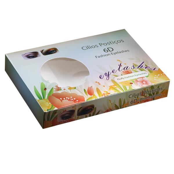 Printed Color Eyelash Paper Box Packaging Recycled Laminated Paper Box Supplier