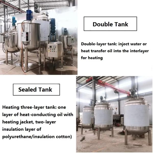 Electric Heating Stainless Mixing Tank Blending Reactor With Agitator 275 Gallon