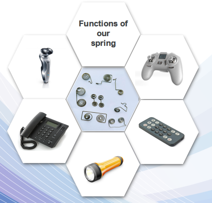 HeZhi 2mm Metal Conical Helical Touch Button Spring For PCB Switch