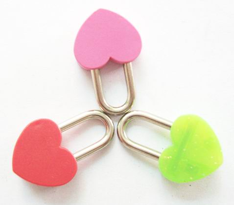 Plastic Heart Shape Stationery Locks Small Notebook Locks