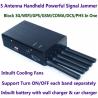 5 Antenna Portable High Power Handheld Cell Phone GSM CDMA DCS PHS 3G 4G LTE WiMax Signal Jammer Blocker W/ 20M Radius for sale