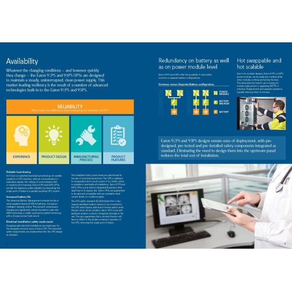 Eaton 91PS Series Single Phase UPS for Networking 10kVA 10kW 220V 15kVA 15kW 30kVA 30kW