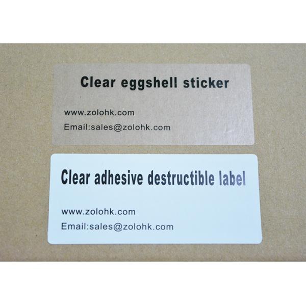 Custom Destructive Vinyl Eggshell Sticker Roll With Costom Brand Logo
