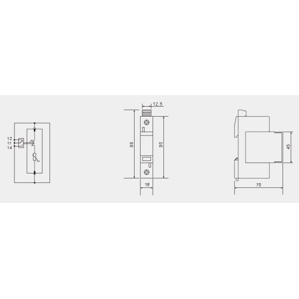 BR-12.5M 1P 12.5kA Tvss Surge Protector Suppressor lightning surge arrester t1 t2 spd
