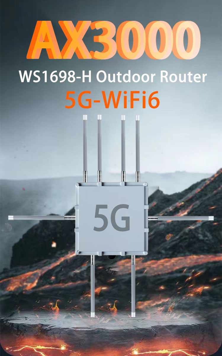 Waterproof Outdoor 5g Wifi Router Chipset MT7981B AX3000 Wifi 5g Router