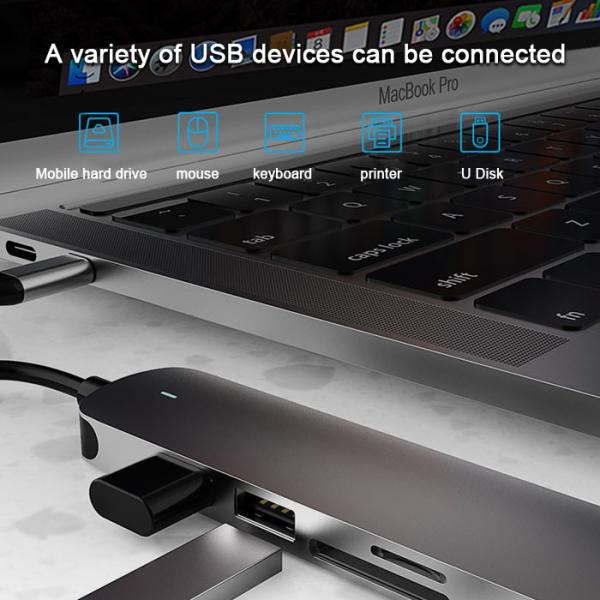 USB C Adapter 4K 100W USB C To HDMI Hub Portable