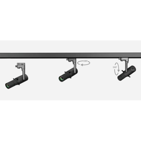 Shapeable LED Spot Track Light With Smart CCT DIP Dimming For Contemporary Art Museum