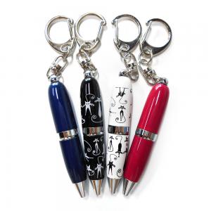 Buy cheap Silk Screen Black Ink Mini Keychain Ballpoint Pen With Logo Print product