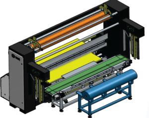 Buy cheap Double Chain Automatic Pillow Fabric Roll Wrapping Machine PLC Control product