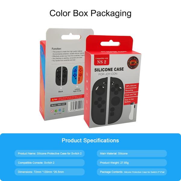 Premium Silicone Rubber Cover Shell Left Right Controller Case for Nintendo Switch 2 JoyCon for Switch 2 Gaming Accessories